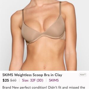 SKIMS Tan Seamless Scoop Bra Intimates